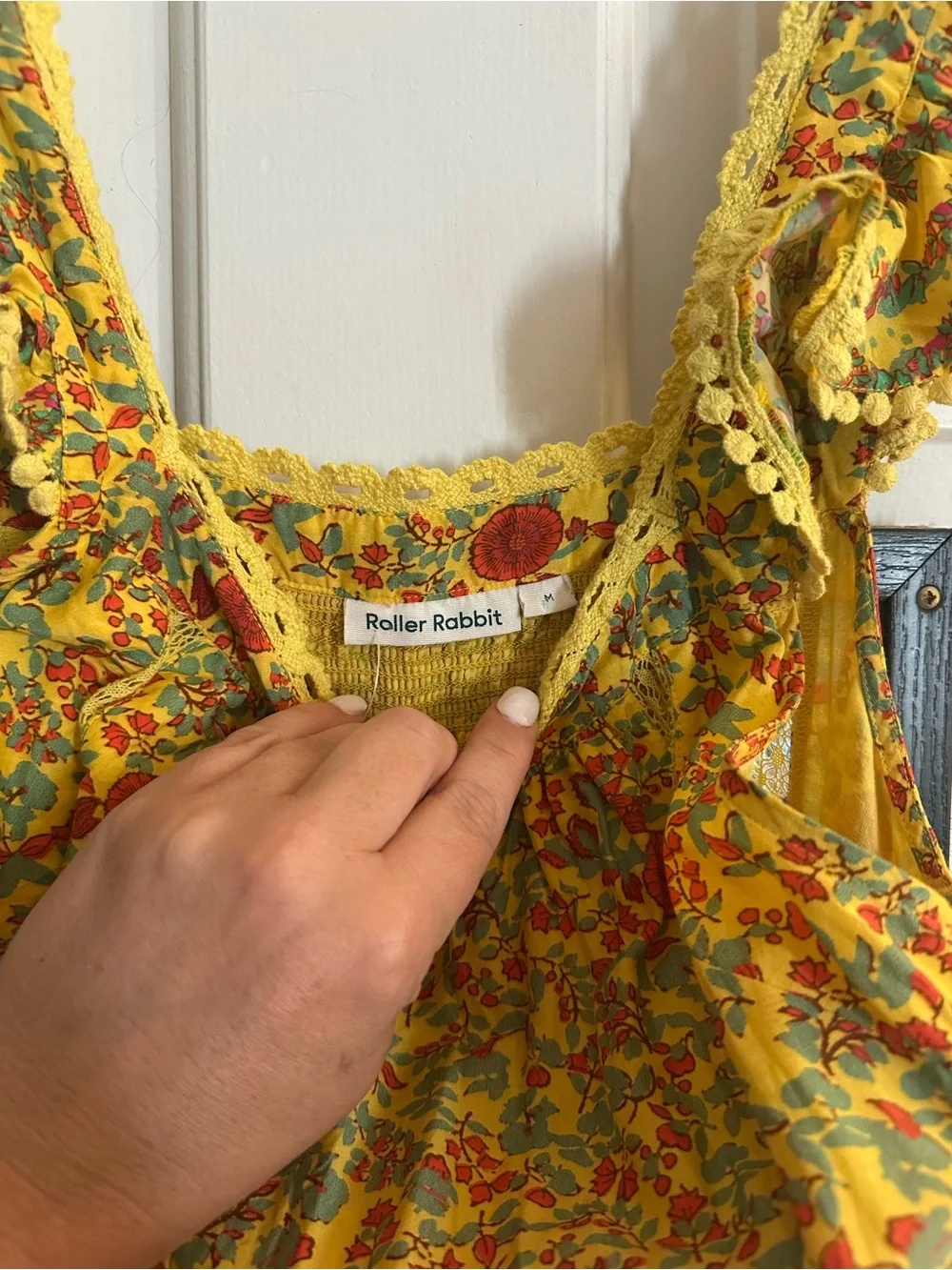 Roller Rabbit Yellow Floral Ruffled Tank - Picture 5 of 5